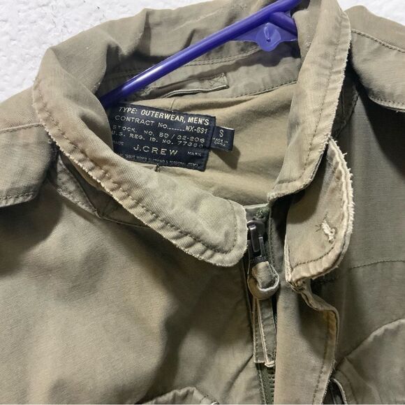 J. CREW Utility Jacket Mens SIZE Small Military Style Field Green - Picture 4 of 10